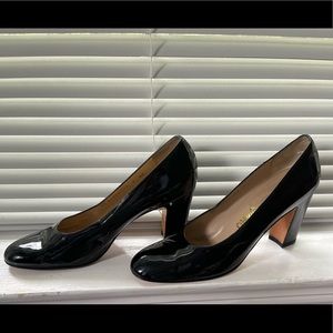 SOLD Ferragamo black patent high heel